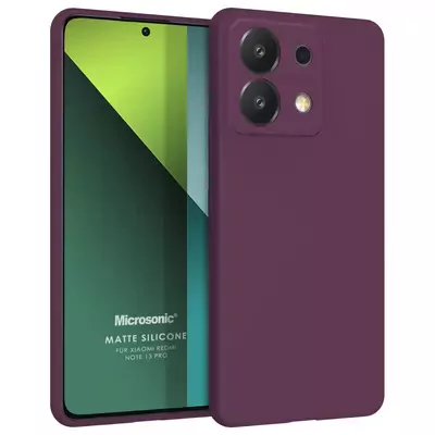 Microsonic Matte Silicone Xiaomi Redmi Note 13 Pro 5G Kılıf Mor