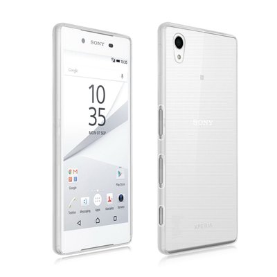 CaseUp Sony Xperia Z5 Premium Kılıf Transparent Soft Beyaz