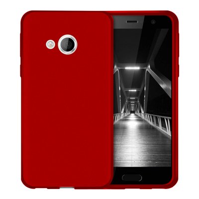 Microsonic HTC U Play Kılıf Matte Silicone Kırmızı