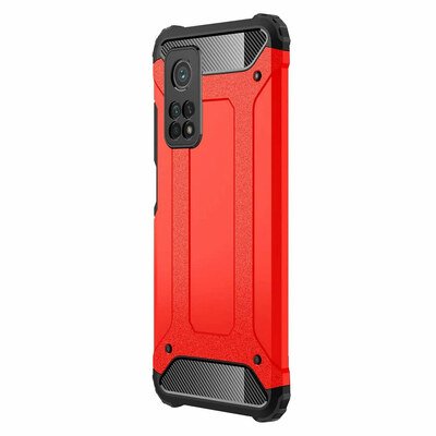 Microsonic Xiaomi Mi 10T Pro Kılıf Rugged Armor Kırmızı