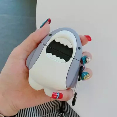 Microsonic AirPods 1. Nesil / 2. Nesil Kılıf Cartoon Figürlü Silikon Crtn-Fgr-Kpkblk