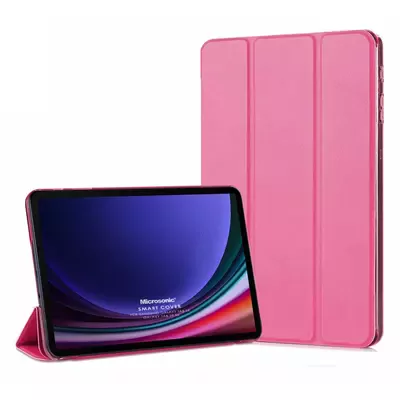 Microsonic Samsung Galaxy Tab S9 FE Kılıf Slim Translucent Back Smart Cover Pembe