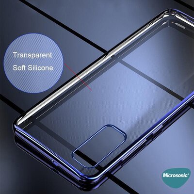 Microsonic Oppo A52 Kılıf Skyfall Transparent Clear Siyah