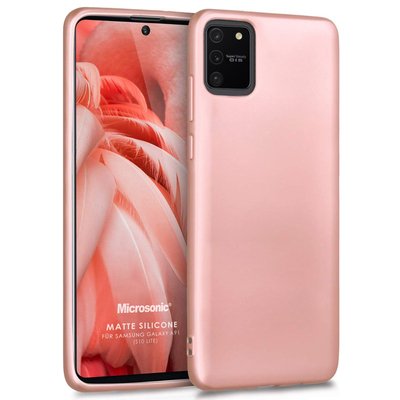 Microsonic Samsung Galaxy S10 Lite Kılıf Matte Silicone Rose Gold