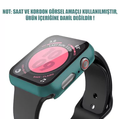 Microsonic Apple Watch Series 11 42mm Kılıf Matte Premium Slim WatchBand Koyu Yeşil