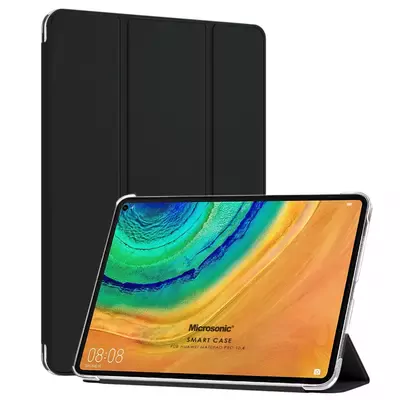 Microsonic Huawei MatePad 10.4'' Kılıf Slim Translucent Back Smart Cover Siyah