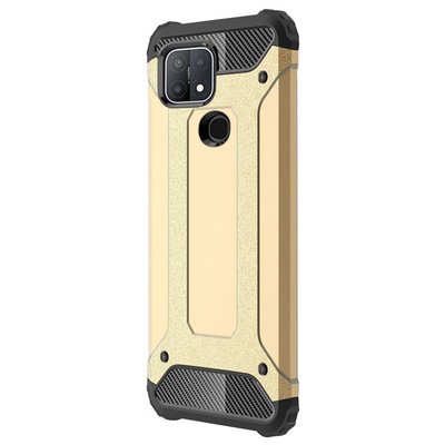 Microsonic Oppo A15 Kılıf Rugged Armor Gold