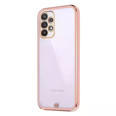 Microsonic Samsung Galaxy A23 Kılıf Laser Plated Soft Pembe