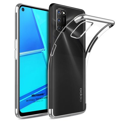 Microsonic Oppo A72 Kılıf Skyfall Transparent Clear Gümüş