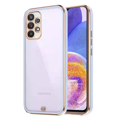 Microsonic Samsung Galaxy A23 Kılıf Laser Plated Soft Lila