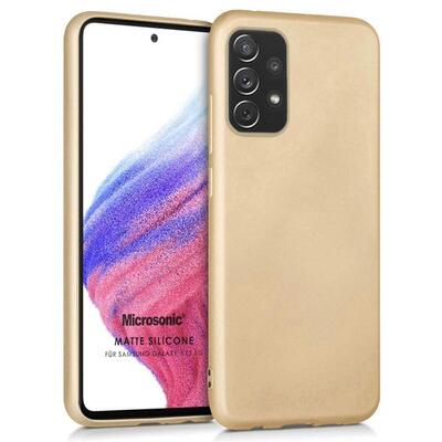 Microsonic Samsung Galaxy A73 5G Kılıf Matte Silicone Gold