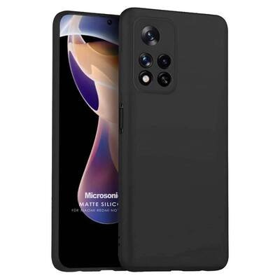 Microsonic Xiaomi Redmi Note 11 Pro Kılıf Matte Silicone Siyah