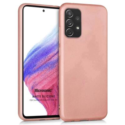 Microsonic Samsung Galaxy A53 5G Kılıf Matte Silicone Rose Gold