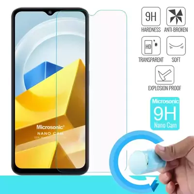 Microsonic Xiaomi Poco M5 Nano Glass Cam Ekran Koruyucu