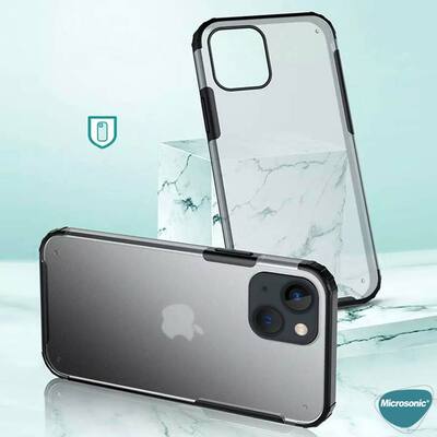 Microsonic Apple iPhone 13 Kılıf Frosted Frame Kırmızı