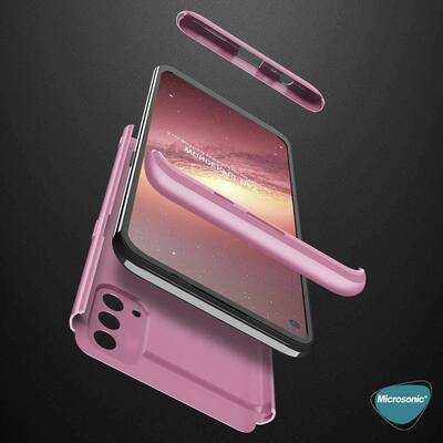 Microsonic Oppo A74 4G Kılıf Double Dip 360 Protective AYS Siyah Mavi