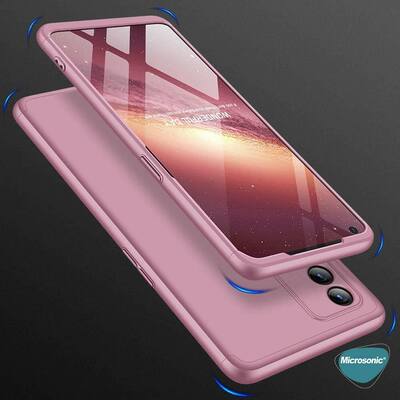 Microsonic Oppo A74 4G Kılıf Double Dip 360 Protective AYS Siyah Mavi