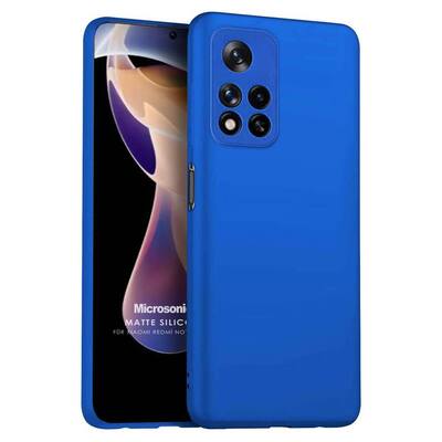 Microsonic Xiaomi Redmi Note 11 Pro Kılıf Matte Silicone Mavi