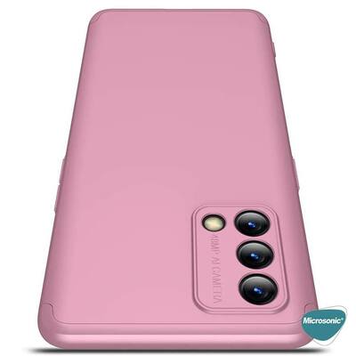 Microsonic Oppo A74 4G Kılıf Double Dip 360 Protective AYS Siyah Kırmızı