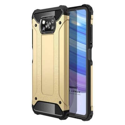 Microsonic Xiaomi Poco X3 NFC Kılıf Rugged Armor Gold