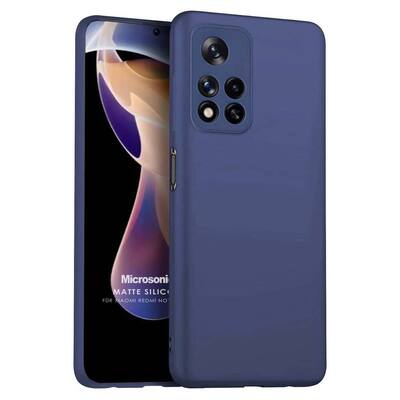 Microsonic Xiaomi Redmi Note 11 Pro Kılıf Matte Silicone Lacivert