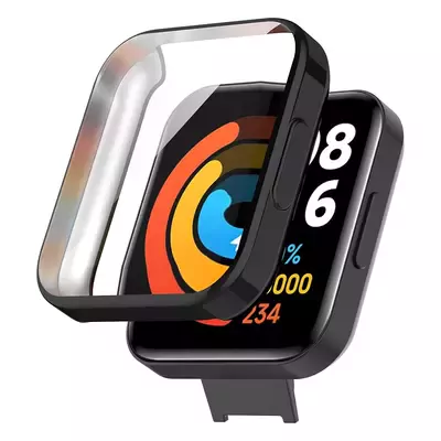 Microsonic Xiaomi Redmi Watch 2 Lite Kılıf 360 Full Round Soft Silicone Siyah