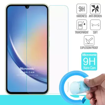 Microsonic Samsung Galaxy A34 Nano Glass Cam Ekran Koruyucu