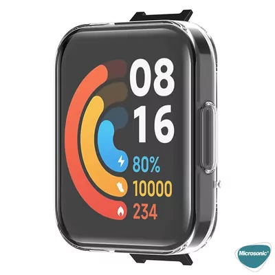 Microsonic Xiaomi Redmi Watch 2 Lite Kılıf 360 Full Round Soft Silicone Şeffaf