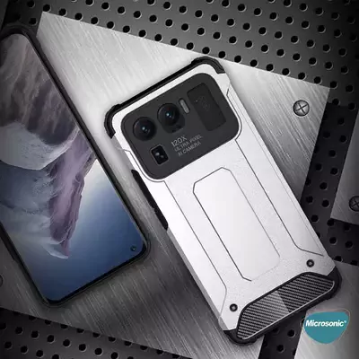 Microsonic Xiaomi Mi 11 Ultra Kılıf Rugged Armor Kırmızı