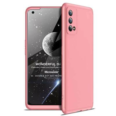 Microsonic Oppo A74 4G Kılıf Double Dip 360 Protective AYS Rose Gold