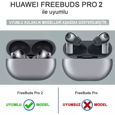 Microsonic Huawei FreeBuds Pro 2 Kılıf Askılı Mat Silikon Buzlu Mat Şeffaf