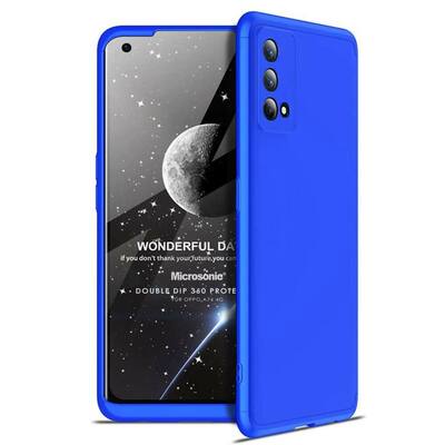 Microsonic Oppo A74 4G Kılıf Double Dip 360 Protective AYS Mavi