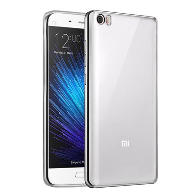Microsonic Xiaomi Mi5 Prime Kılıf Skyfall Transparent Clear Gümüş