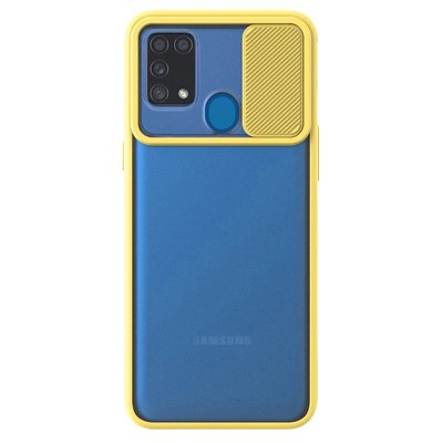 Microsonic Samsung Galaxy M31 Kılıf Slide Camera Lens Protection Sarı