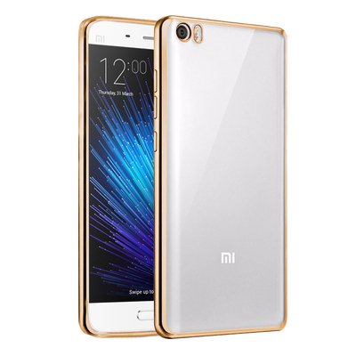 Microsonic Xiaomi Mi5 Prime Kılıf Skyfall Transparent Clear Gold