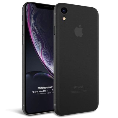 Microsonic Apple iPhone XR Kılıf Peipe Matte Silicone Siyah