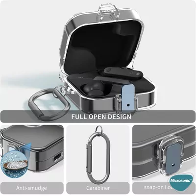 Microsonic Nothing CMF Buds Pro 2 Kılıf Safety Lock Protection Şeffaf