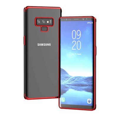 Microsonic Samsung Galaxy Note 9 Kılıf Skyfall Transparent Clear Kırmızı