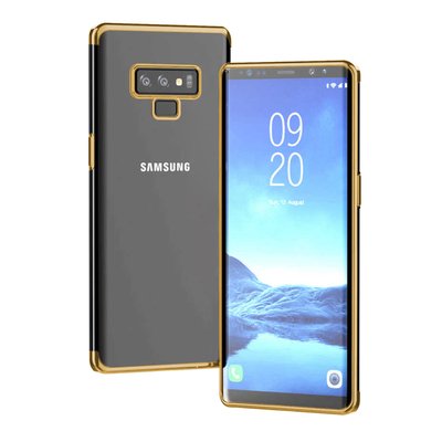 Microsonic Samsung Galaxy Note 9 Kılıf Skyfall Transparent Clear Gold