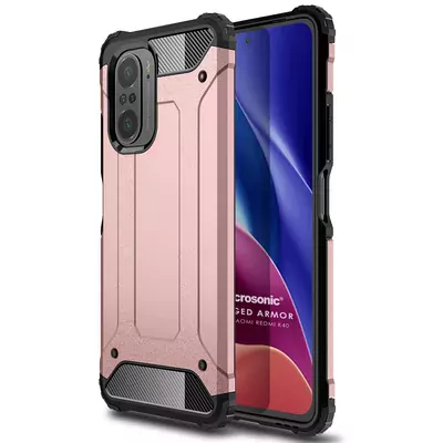 Microsonic Xiaomi Redmi K40 Pro+ Kılıf Rugged Armor Rose Gold