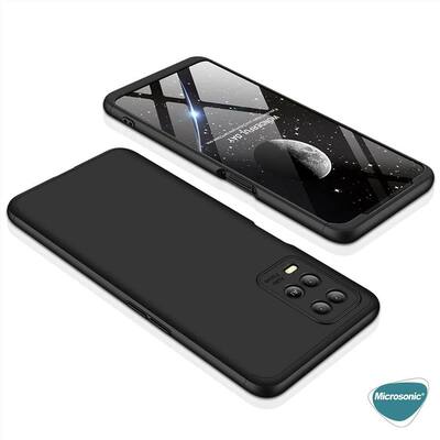 Microsonic Oppo A54 4G Kılıf Double Dip 360 Protective AYS Siyah Gri