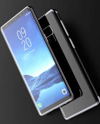 Microsonic Samsung Galaxy Note 9 Kılıf Skyfall Transparent Clear Gümüş