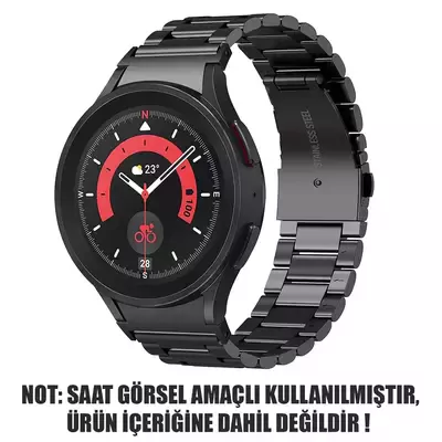 Microsonic Samsung Galaxy Watch 4 Classic 46mm Solid Steel Kordon Siyah