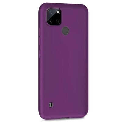 Microsonic Realme C21Y Kılıf Matte Silicone Mor