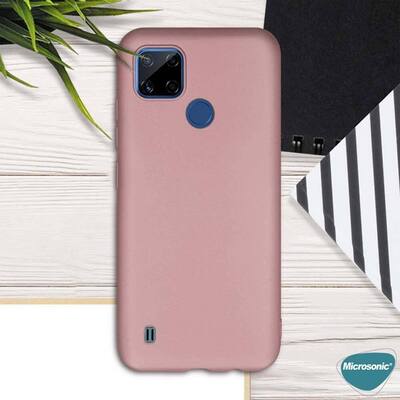 Microsonic Realme C21Y Kılıf Matte Silicone Mor