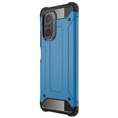 Microsonic Xiaomi Poco F3 Kılıf Rugged Armor Mavi