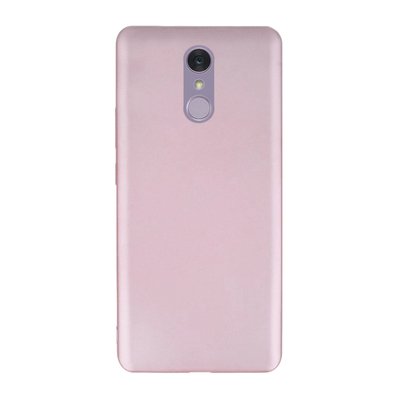 Microsonic LG Q7 Kılıf Matte Silicone Rose Gold