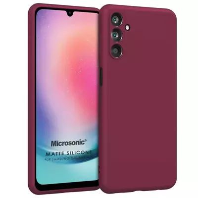 Microsonic Matte Silicone Samsung Galaxy A25 Kılıf Mor