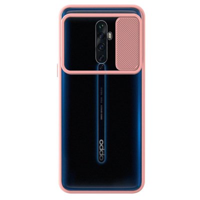 Microsonic Oppo Reno 2Z Kılıf Slide Camera Lens Protection Rose Gold