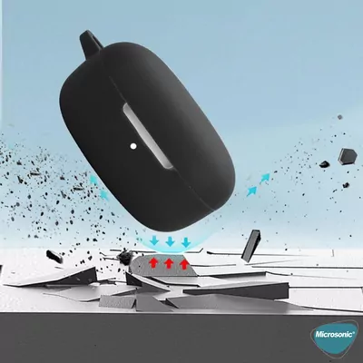 Microsonic Xiaomi Redmi Buds 6 Play Kılıf Askılı Mat Silikon Koyu Yeşil